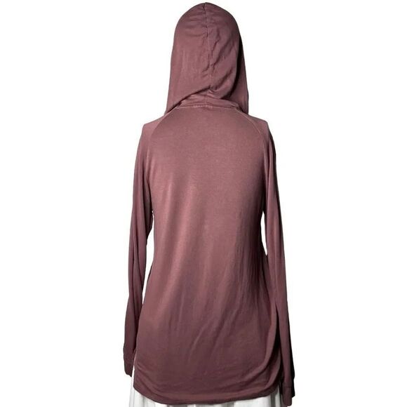 White Crow Lace Up Casual Hoodie Purplish Brown Size XS - Picture 4 of 4